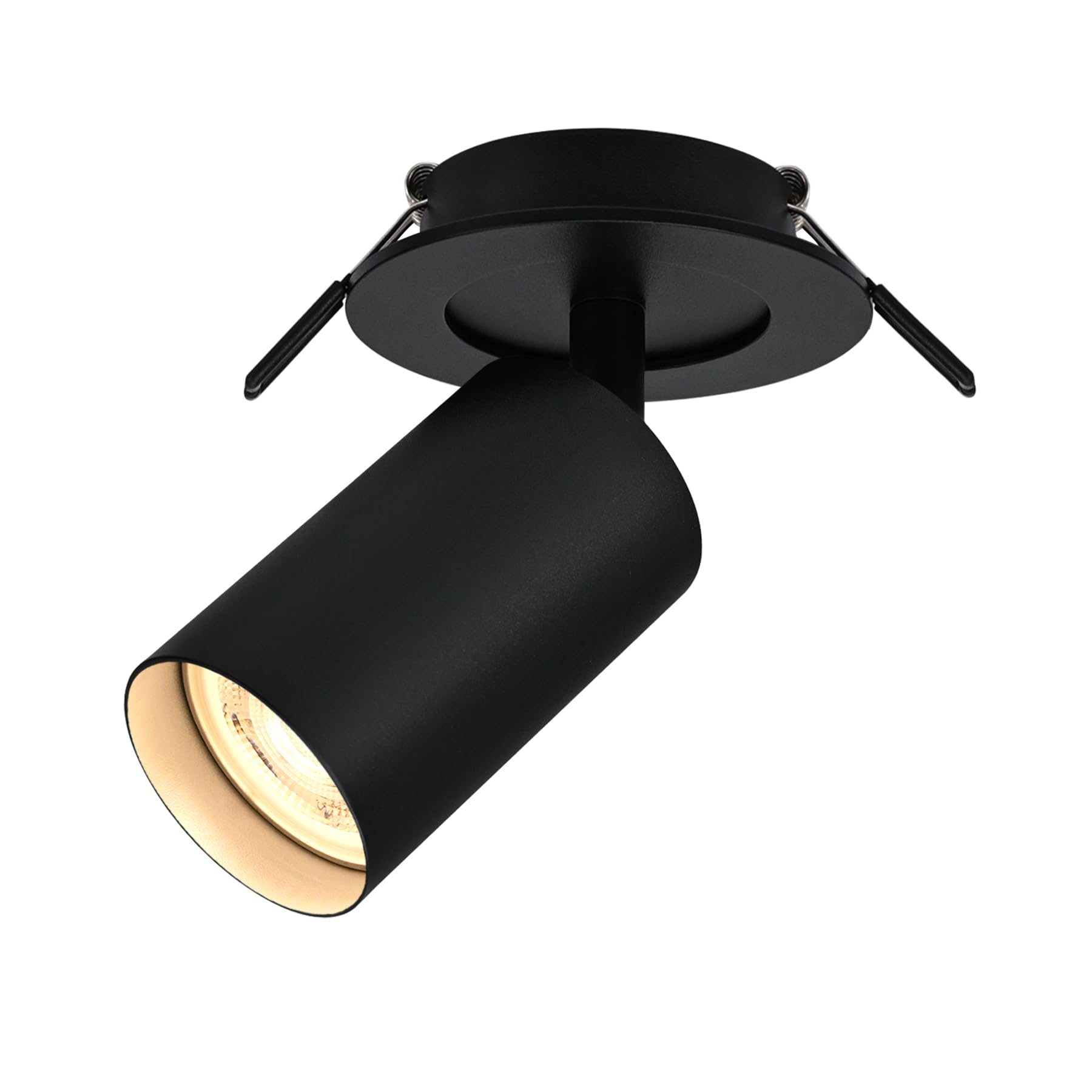 BOYIR LED Ceiling Spotlight 1 Bulb Black Rotatable and Swivelling Ceiling Light GU10 Ceiling Spotlight Lamp for Living Room, Bedroom, Corridors, Bulb Not Included