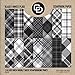 Black & White Plaid Scrapbook Paper (14) 8x8 Inch Double Sided Scrapbooking Pages Book Style: Crafters Delight By Leska Hamaty by Leska Hamaty