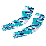 Uideazone UV Protection Cooling Arm Sleeves 1 Pair Sports Compression Sleeves for Cycling, Running, Basketball, Football & Outdoor Activities