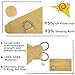 Garden EXPERT 12'x16' Sun Shade Sail Sand Rectangle Canopy Sail Shade Cloth for Patio Garden Outdoor Backyard