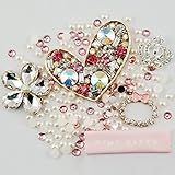 MINI KITTY 3D Bling Elegant Crown kawaii love pearl diamond pearl flower favorite Cell Phone Flat back Kawaii Deco Kit / Set ,cellphone diy for iphone 4 4S ,iphone 5 5c 5G,for iphone 6 for iphone 6 plus for samsung note 4 samsung s5 mini s5 i9600 for samsung galaxy s3 i9300 ,for samsung galaxy s4 i9500 for sony/htc/nokia/google etc + free microfiber cloth