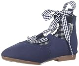 OshKosh B'Gosh Girls' Bianca Lace-up Ballet Flat, Navy, 9 M US Toddler