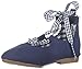 OshKosh B'Gosh Girls' Bianca Lace-up Ballet Flat, Navy, 9 M US Toddler