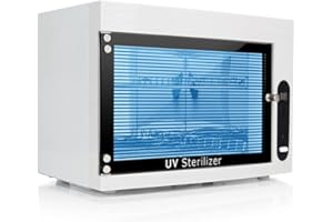 QUTUNI 8L UV Cleaning Cabinet, High Capacity Nail Tool Cleaning Machine with Timer for Bottle Manicure Spa Barber Tool Equipment Cleaning