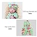 BQUBO 1 Pack Newborn Floral Receiving Blankets Newborn Baby Swaddling with Headbands or Hats Sleepsack Toddler Warm Shower Gift
