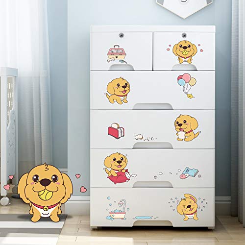 Nafenai 6 Drawer Dresser Plastic Storage Drawers Unit For Clothes