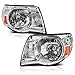 VIPMOTOZ Chrome Housing OE-Style Headlight Headlamp Assembly For 2005-2011 Toyota Tacoma Pickup Truck, Driver & Passenger Side