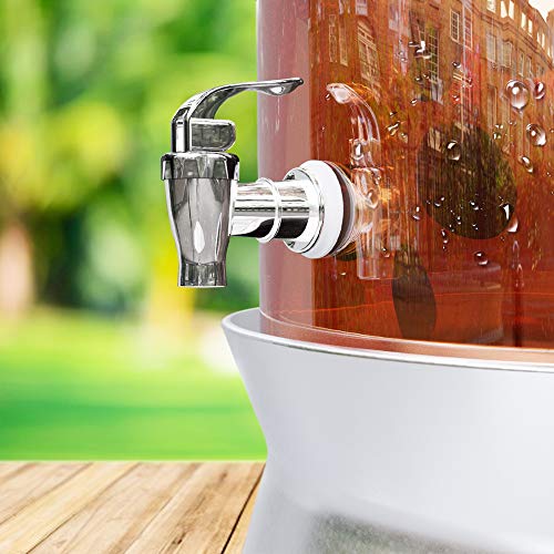 Silver Beverage Dispenser Replacement Spigot Push Style for Drink