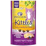 Wellness Kittles Crunchy Natural Grain Free Cat Treats, Whitefish & Cranberries, 2-Ounce Bag
