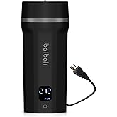 balbali 18.6oz Portable Kettle for Travel 100-250V Dual Voltage for International/Global/Europe - 6 Preset Travel Electric Kettle Hot Water Boiler/Heater/Warmer/Tea Maker - Black