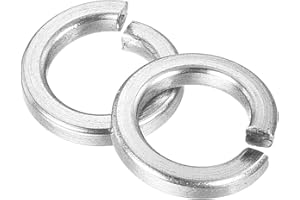 uxcell M6 Split Lock Washer, 150Pcs 304 Stainless Steel Spring Lock Washers Metal Split Ring Washer for Screw Bolts Machinery