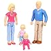You & Me Happy Together Family Action Figure Set (Dad, Mom, Daughter, and Baby) Blonde Hair