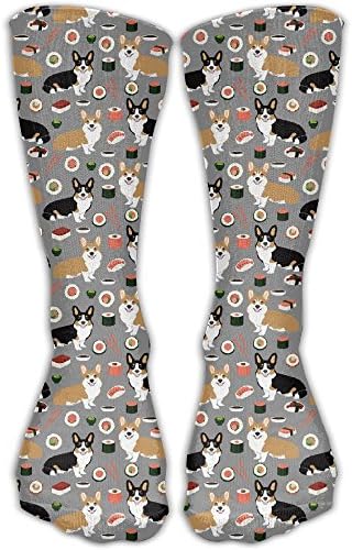 DaCrew Corgi Dog Sushi Unisex Novelty Crew Socks Ankle Dress Socks Fits Shoe Size 6-10