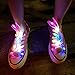 easyDecor LED Nylon Shoelaces Lights Up 3 Modes Battery Lights Shoestrings for Christmas Party Dancing Hip Pop Running Decorations (1 Pair)