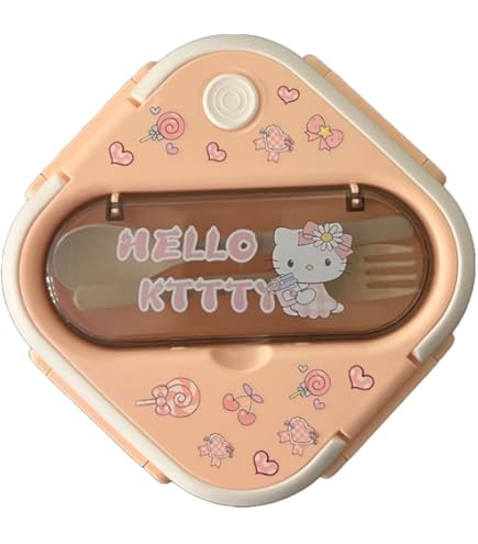 Amazon.com: Hello Kitty Bento Lunch Box (17.92oz)- Cute