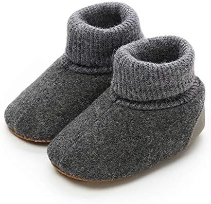 Dean458y -Fashion Infant Baby Girl Boy Linen Warm Anti-Slip Prewalker Toddler Shoes