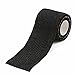 DROK 10 Rolls Self Adhesive Tape, 2.0in 14.76ft Black Breathable Nonwoven Fabric Protective Tape, Flexible Cling Scope Wrap, Military Camo Stretch Bandage Stealth Tape for Gun Knife Handle Covering