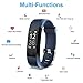 Fitness Tracker Heart Rate Monitor Gemeita Sport Smart Wristband IP67 Waterproof Wearable Activity Tracker with Steps&Calorie Burned and Distance Counter Sleep Monitor Pedometer (blue)
