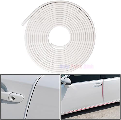 Door Edge Guard Trim/Protected Lining /Molding Durable Fits Most Cars Virtually Invisible Easy D.I.Y. Installation Internal Double Sided Tape No Tools Needed Protected Lining 16Ft White