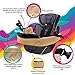 DMoose Kids Travel Tray, Toddler Car Seat Lap Activity Tray with Padded Comfort Base, Side Walls, Mesh Snack Pockets, Tablet Holder, Waterproof Car Seat, Stroller, Airplane Play and Learn Area (Black)