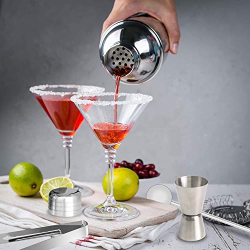 DeCuLo Cocktail-Shaker, 750 ml Martini Shaker Bar Set 5 Stück, Edelstahl Cocktail Bar Tool Kits für Anfänger, Profi… – Bild 7