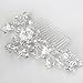 2013newestseller Bridal Wedding Jewelry Crystal Rhinestone Pearl Flowers Hair Comb Pin Silver