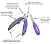 Hertzko Dog Nail Clippers for Large & Medium Dogs - Violet Cat Nail Clipper with Quick Safety Guard, Dog Nail File Included, Nail Grinder, Purple Nail Clippers for Dogs, Grooming Paw Pads