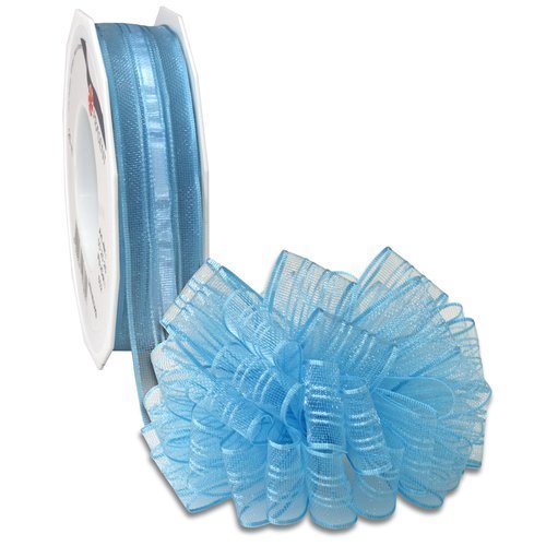 Präsent - Venedig Pull Bow Ribbon Light Blue 25 mm width, 25 m length — image 1