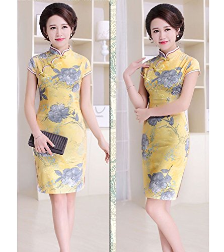 Drasawee Women's Short Cheongsam Chinese Traditional Dress Elegant Qipao - Image 3
