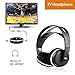 Wireless Universal TV Headphones, Monodeal Over-Ear Stereo RF Headphones With Charging Dock, LOW LATENCY Volume Adjustable For Gaming TV PC MOBILE, 25hr Battery Sound -1 Year Warranty