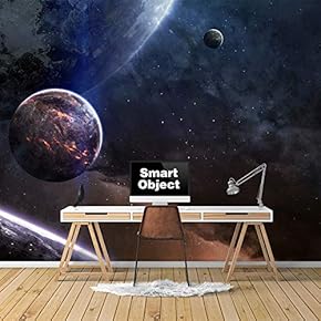 Wall Murals for Bedroom Great Universe Giant Planets Removable Wallpaper Peel and Stick Wall Stickers - 66x96 inches