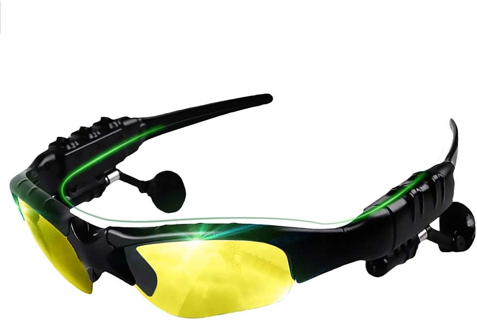 Eleganlife Sunglass Headphones Bluetooth Sunglasses Wireless Bluetooth Headsets V4.1 Stereo Handfree Bluetooth Headphones Foldable Polarized Lenses UV Protection Outdoor Sports Cycling Sunglasses