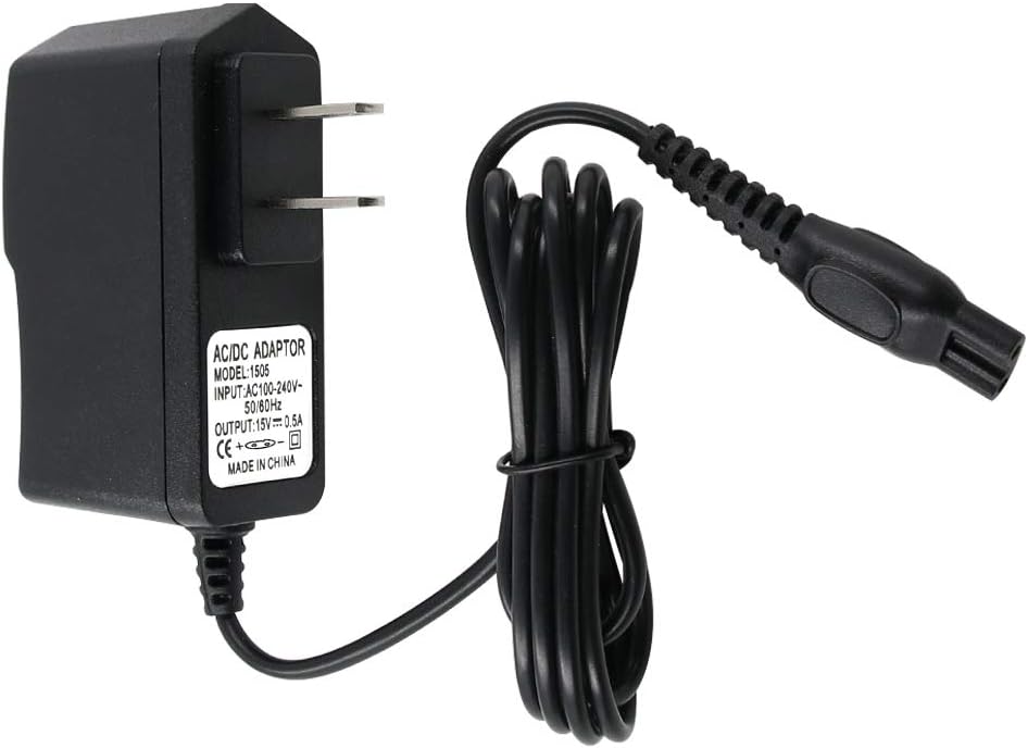 Nicer-S Charger for Philips-Norelco-HQ8505 Norelco 7000 5000 3000 Series Electric Shaver Razor, Aquatec, Arcitec, Multigroom Beard Trimmer & More 15V AC Adapter Power-Supply Cord