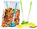 Baggy Rack - (3 Pack - 3 New Colors) Sandwich Bag Racks - Ideal Plastic Kitchen Gadget, Hands Free Clip Food Storage Bag on Holder for Easy Transfer of Any Kind of Food, Must Have Kitchen Utensil