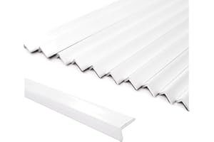 SUNWINGS 10-Pack 12 Inch Peel and Stick Aluminum Tile Trim, Decorative Kitchen Backsplash Trim Edge, Self Adhesive Tile Liner Matte White Medium