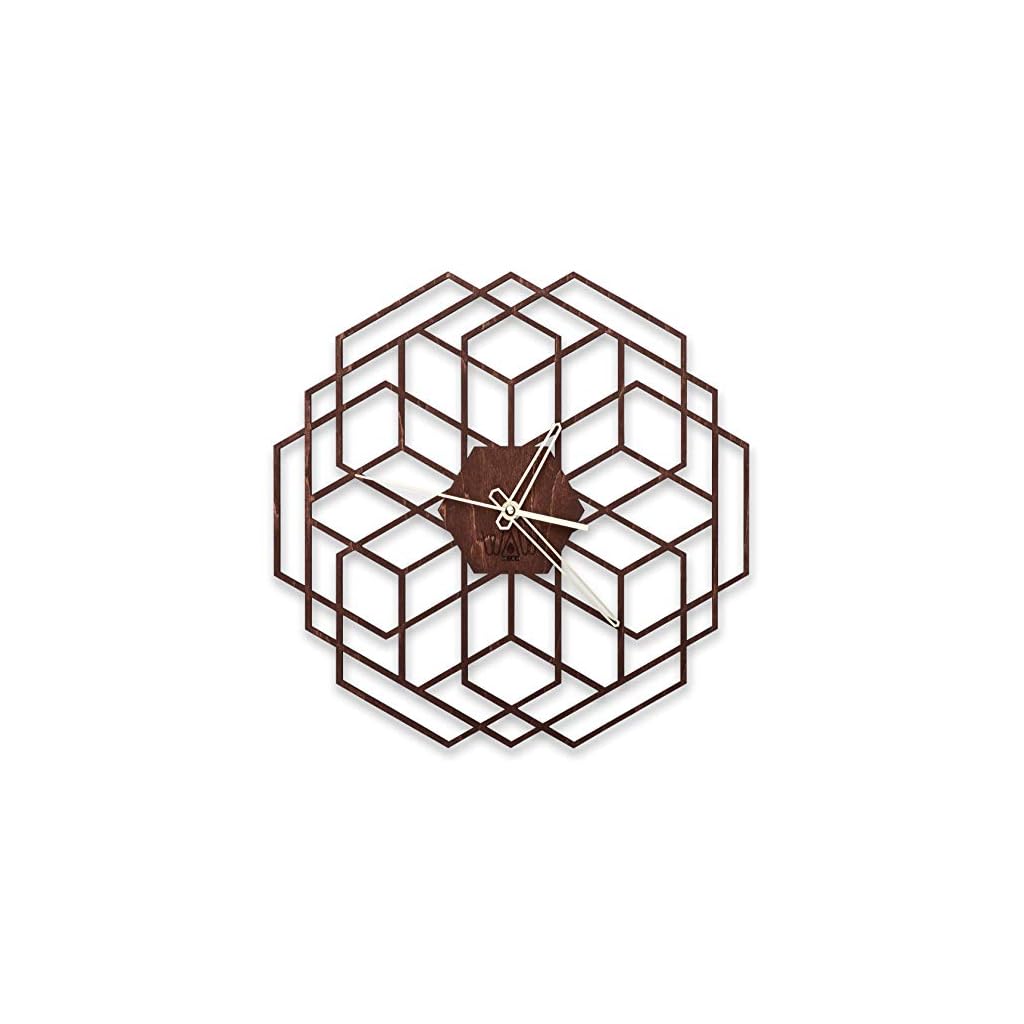 13" Large Modern Decorative Wall Clock Battery Operated Silent Non