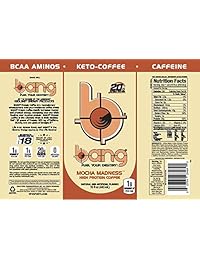 Bang Keto Coffee - Botes de café de 454 ml, 12 unidades, diseño de Mocha Madness (20...
