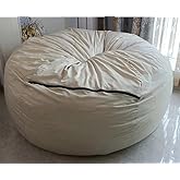 Wuttle Bean Bag Inner Liner, 6-7ft Inner Liner for Bean Bag Chair, Couch Cover, Seat, Lazy Sofa High Capacity Replacement Cover with Zipper (Size: D180H90CM)