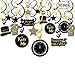 Konsait 2021 New Year Hanging Swirls Garland with Celebration Card Black and Gold, Happy New Year Party Decorations New Years Eve Party Favors Supplies,Already Assembled (30 Piece)