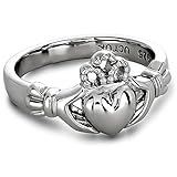 Sterling Silver ULS-6163 Ladies Claddagh Ring