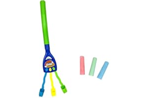 RALME Chalk Rake for Kids – Sidewalk Chalk Art Toy with Jumbo Chalks and Extendable Handle