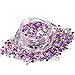 Purple Fairy - Iridescent Cosmetic Glitter, Chunky Glitter Festival,Shining Makeup Glitter for Beauty Makeup Face Body Hair Nails
