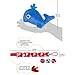 4-in-1 Pacifier Clips+Antibacterial Pacifier Holder by Moskka-Set of 3 Universal Pacifier Clips&Paciafier Pocket/Case Infant Teething Ring&Toys Holder for Baby Boy And Girl-Baby Shower Gift-Whale