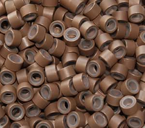 Amazon.com : Silicone Micro Links 100 Pack Brown : Hair ...