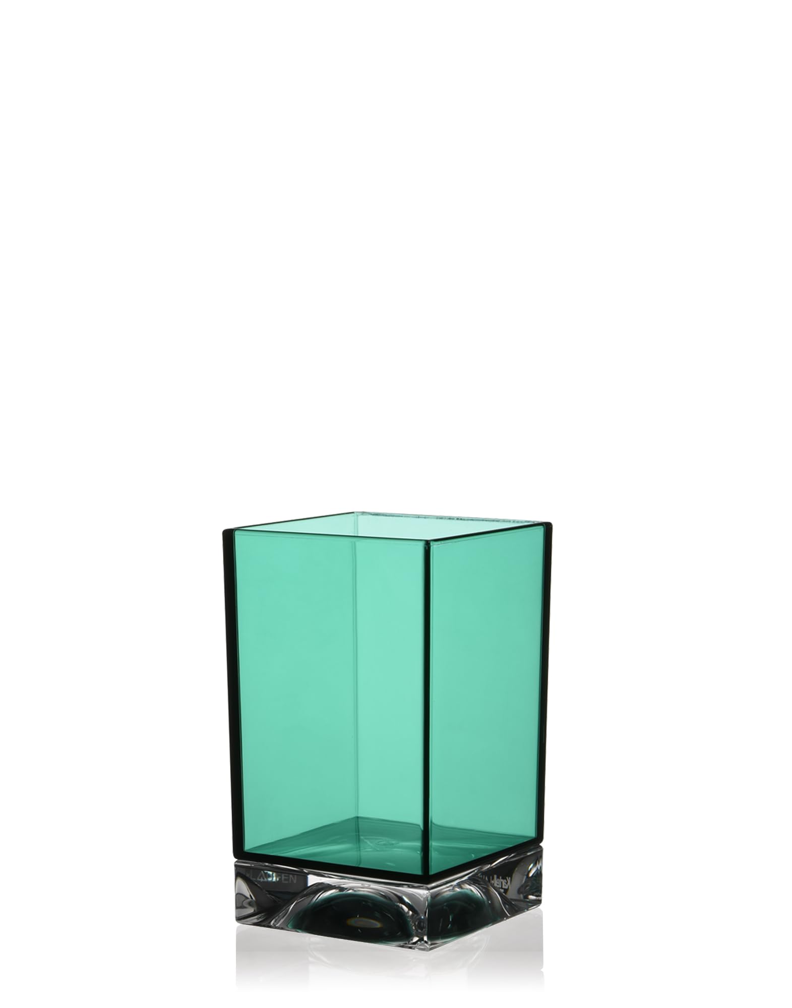 Kartell Boxy Toothbrush Holder, Aquamarine, 7.3 x 7.3 x 12 cm