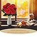 Silk Red Rose 10 Heads SOLEDI Artificial Flower French Rose Fake for Bridal Bouquet Wedding Living Room Table Home Garden Decoration