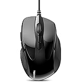 TECKNET 6-Button USB Wired Mouse with Side Buttons, Optical Computer Mouse with 1000/2000DPI, Ergonomic Design, 5ft Cord, Sup