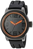 Kenneth Cole Reaction Men's RK1236 Triple Black Orange Details Watch.