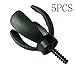 iBuy365 5 PCs 4-Prong Golf Ball Retriever Grabber Pick Up Back Saver Claw Put On Putter Grip, Black