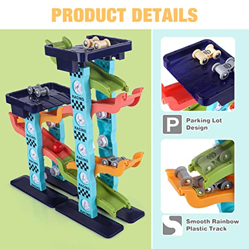 Car Ramp Toys for 1 2 3 Year Old Boys,Race Track Car for Toddler Toys